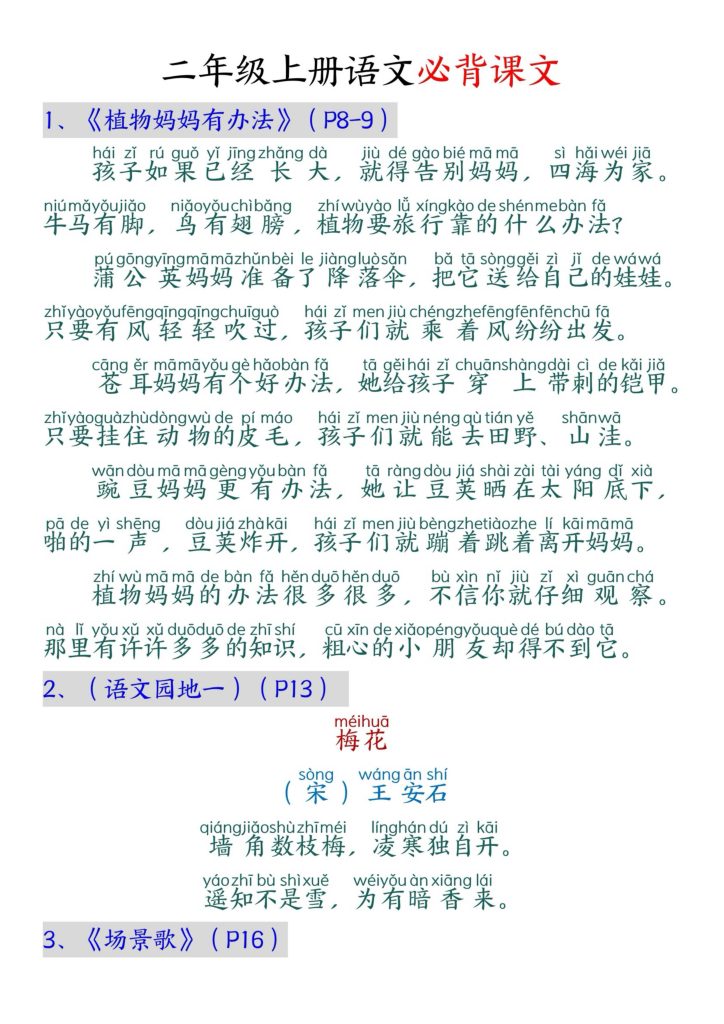 图片[2]-25秋新版1-6年级上册语文《课内背诵闯关表》-宝库盒教辅资料站