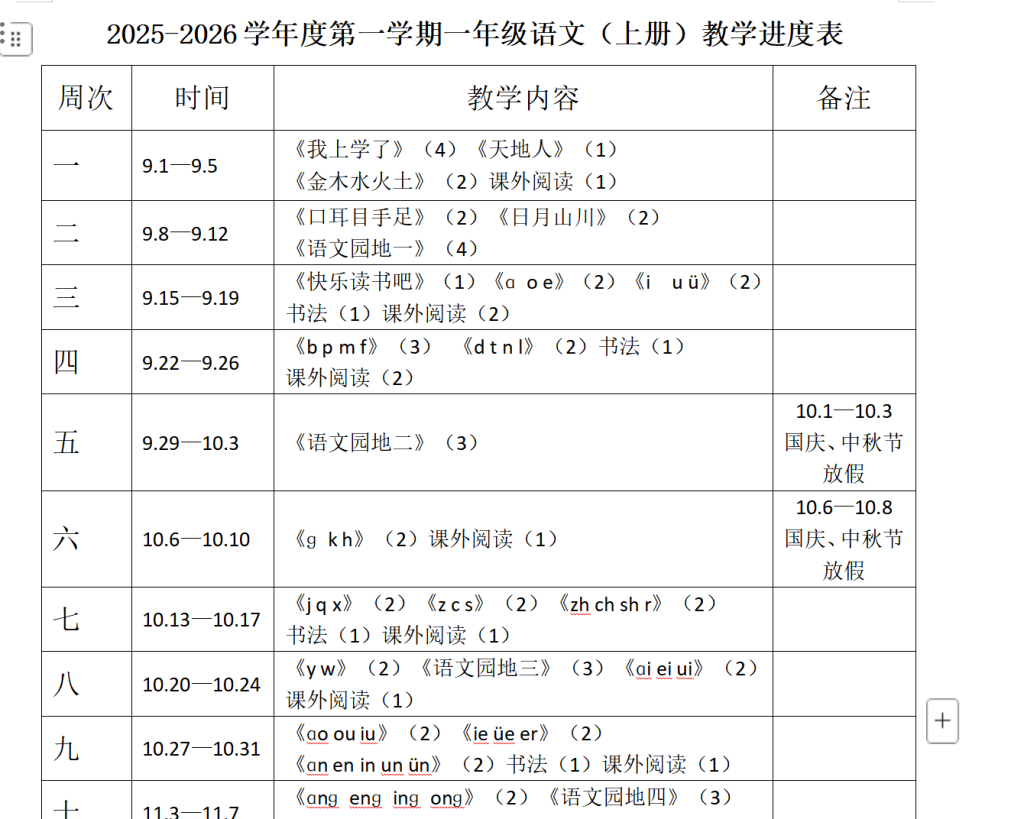 图片[3]-25秋新版人教统编版语文一年级上册【教学课件及教案】-宝库盒教辅资料站