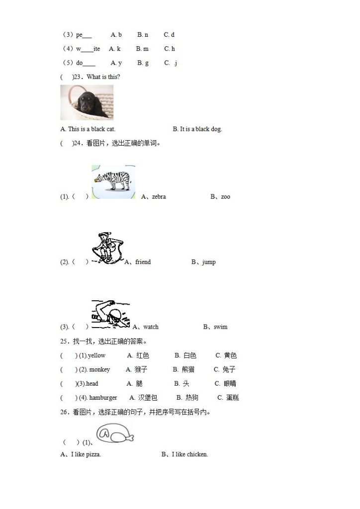 图片[4]-小升初英语专项训练（含答案）-宝库盒教辅资料站