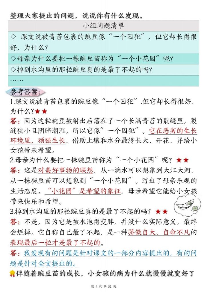 图片[4]-四年级上册语文课后练习题参考答案：家长打印出来 让孩子提前预习-宝库盒教辅资料站