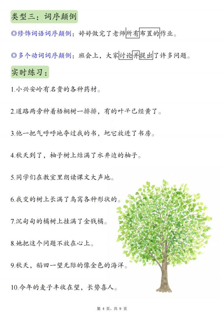 图片[4]-三年级上册语文必考重点病句段修改专项：病句段修改专项（修改符号的使用）-宝库盒教辅资料站