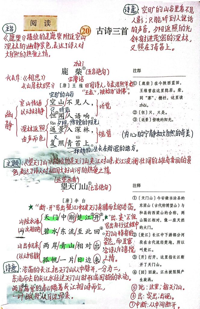 图片[13]-25秋最新版三年级上册语文全册课堂笔记（手写版）-宝库盒教辅资料站