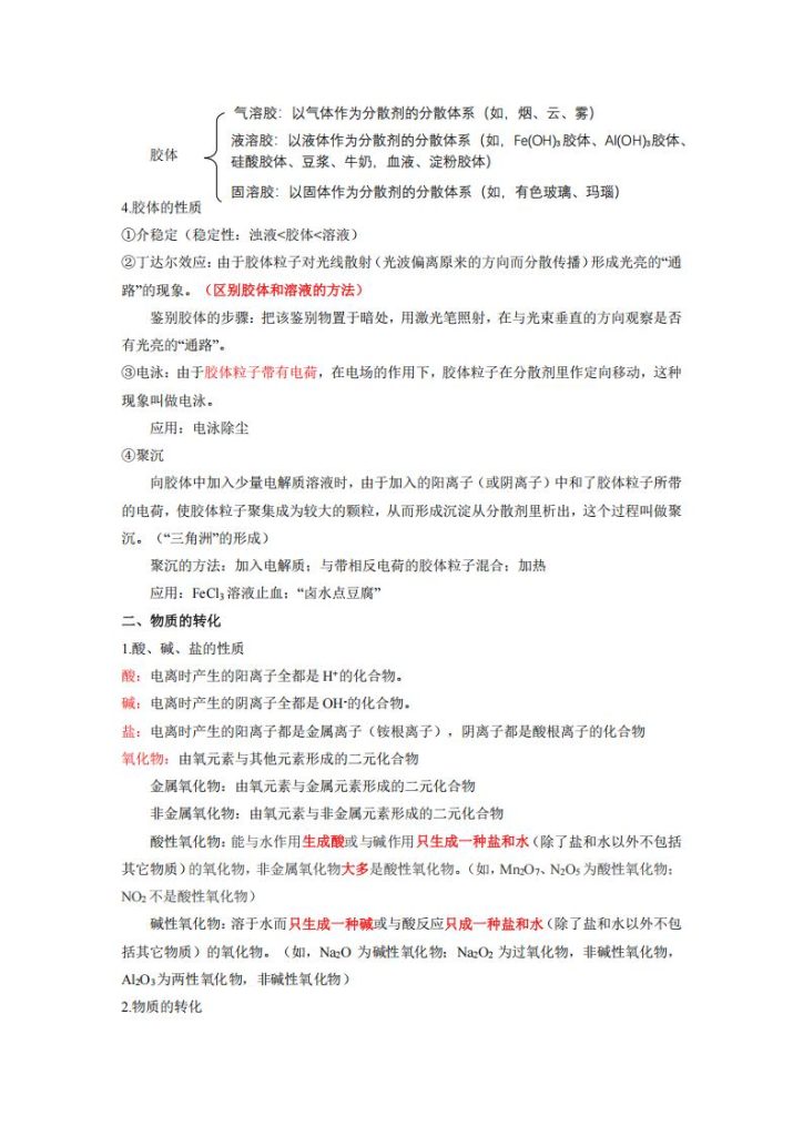图片[2]-2025学年高一上学期化学必修第一册课本知识点汇总-宝库盒教辅资料站