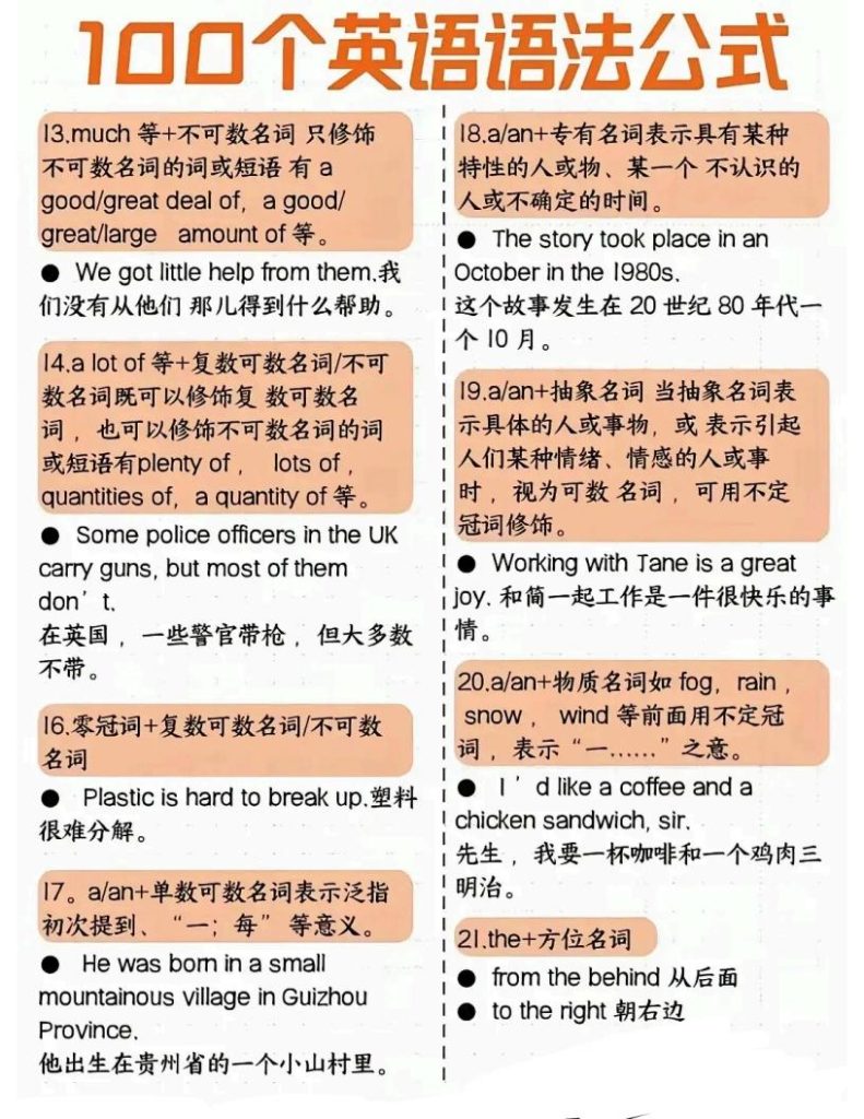 图片[2]-100个英语语法公式-宝库盒教辅资料站