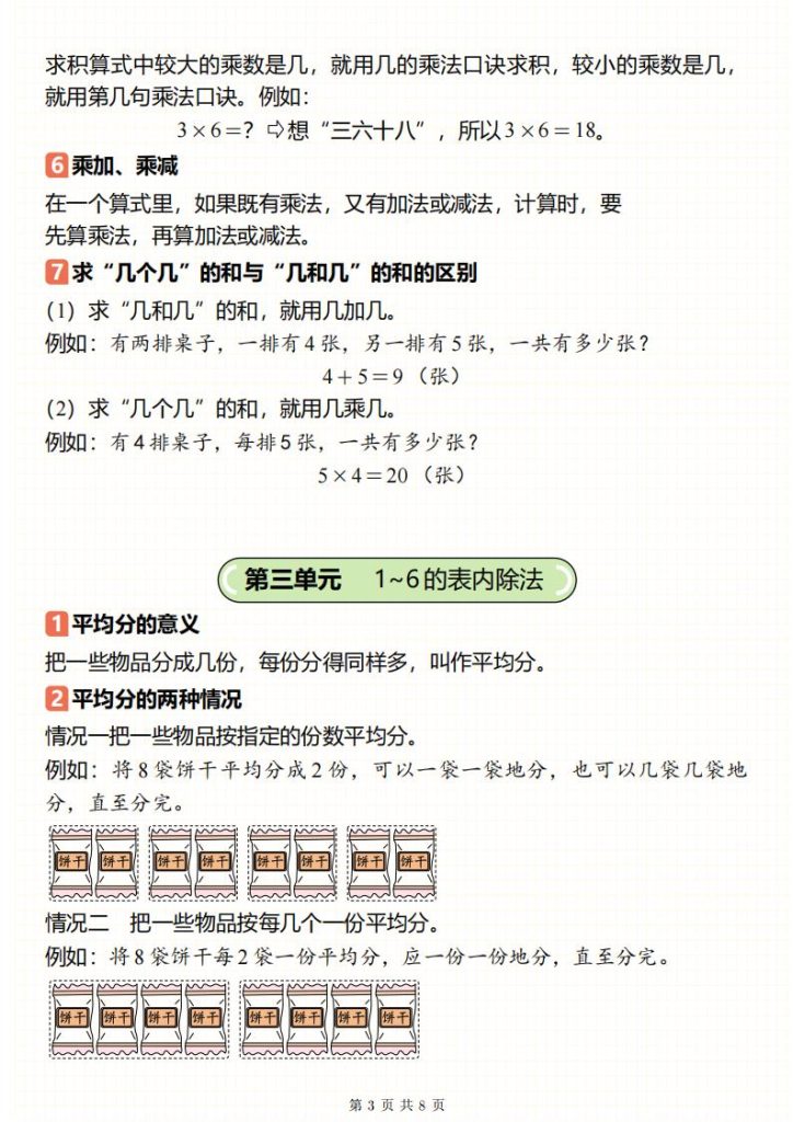 图片[3]-25新二年级上册数学预习重要知识点汇总-宝库盒教辅资料站