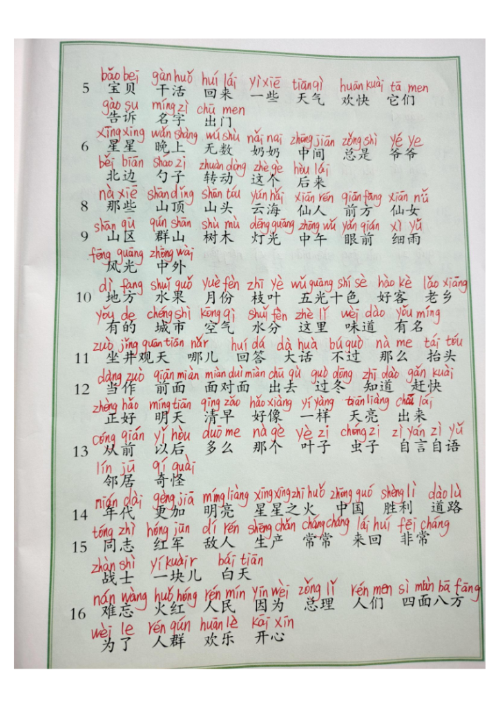 图片[2]-25秋季二年级上册语文识字表写字表词语表（含拼音版）-宝库盒教辅资料站