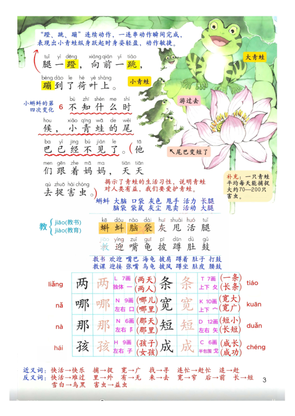 图片[5]-25秋定版二年级上册语文课堂笔记电子版-宝库盒教辅资料站
