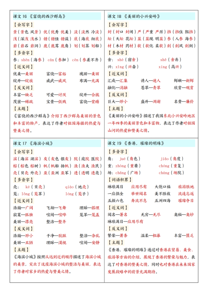 图片[5]-三年级上册语文课课贴-宝库盒教辅资料站