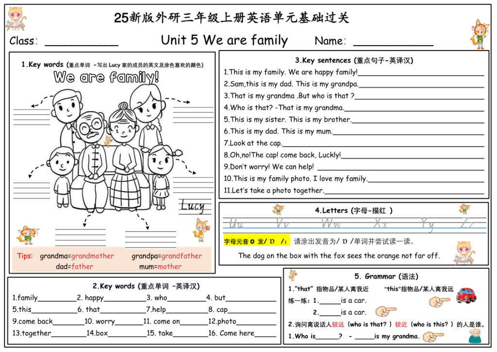 图片[6]-25新版外研三年级上册英语单元基础过关-宝库盒教辅资料站