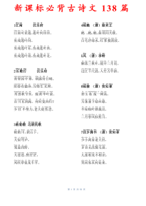 新课标必背古诗文138篇-宝库盒教辅资料站