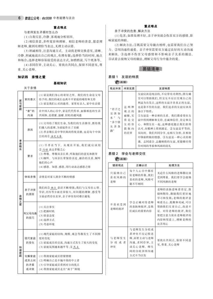图片[6]-中考道德与法治总复习专题知识要点-宝库盒教辅资料站