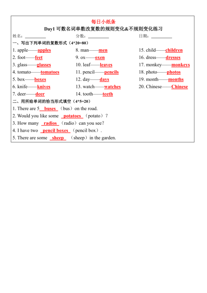 图片[2]-六年级上册英语语法每日小纸条.pdf-宝库盒教辅资料站