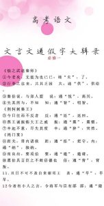 【高考语文：文言文通假字大辑录】造成同学们文言文阅读困难的一大原因是遍布篇章的通假字！高三姐整理了这份文言文通假字大辑录，咱们一起把认清了，以后做文言文阅读时就少一些困惑~-宝库盒教辅资料站