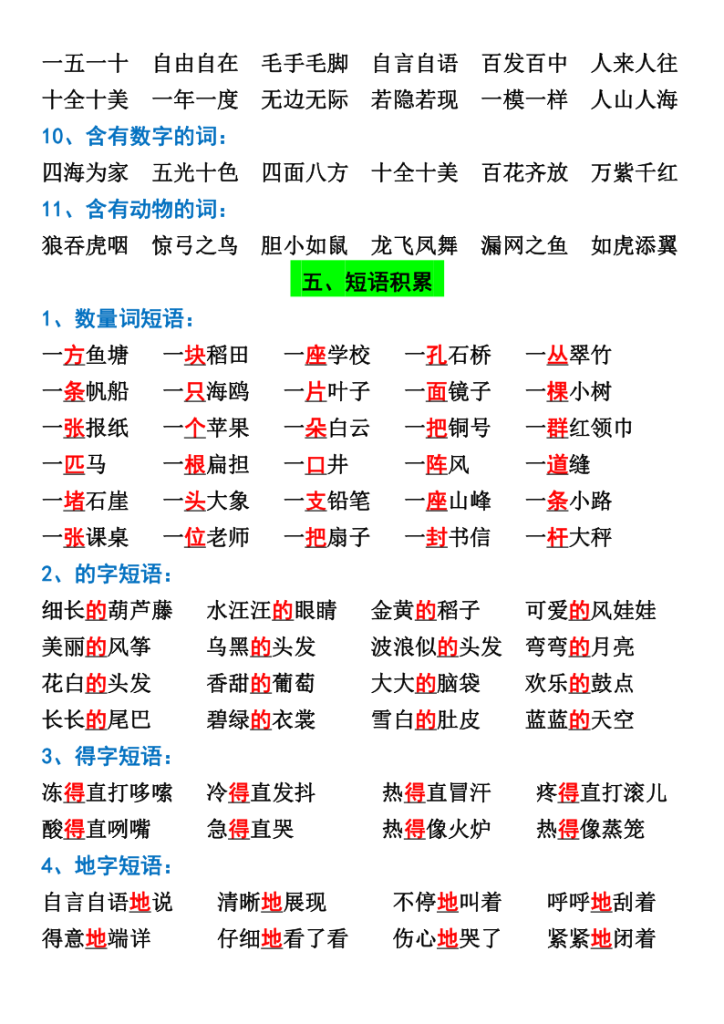 图片[4]-二年级上册语文必背知识-宝库盒教辅资料站