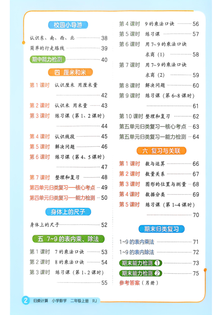 图片[2]-二年级（上）数学归类计算《人教版》-宝库盒教辅资料站