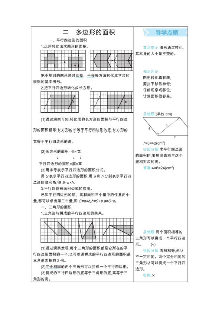 图片[3]-五年级上册数学苏教版知识要点-宝库盒教辅资料站