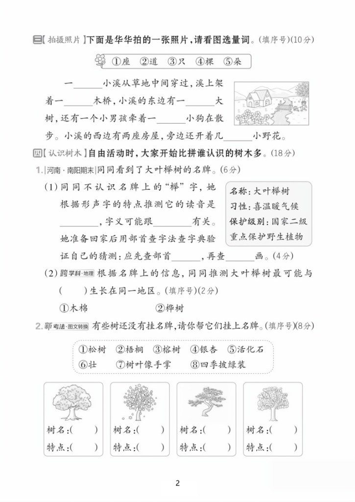 图片[2]-25学年二上语文第二单元综合素养卷-红领巾（含答案5页）-宝库盒教辅资料站