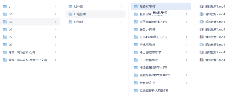 学而思大阅读L1-L6 精读世界名著 MP4+PDF-宝库盒教辅资料站