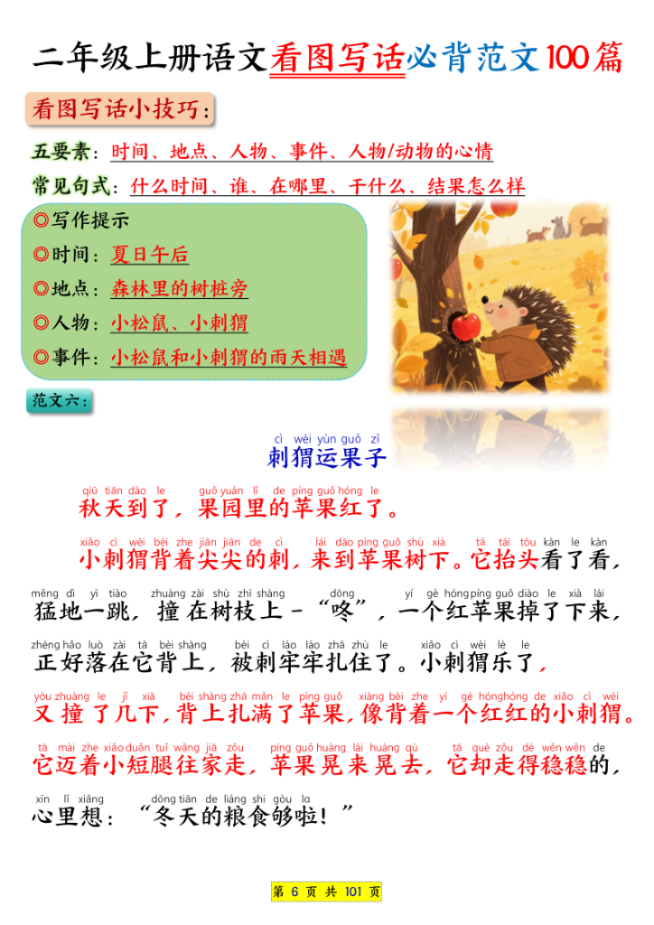 图片[6]-二年级上册语文看图写话必背范文100篇（范文版）-宝库盒教辅资料站