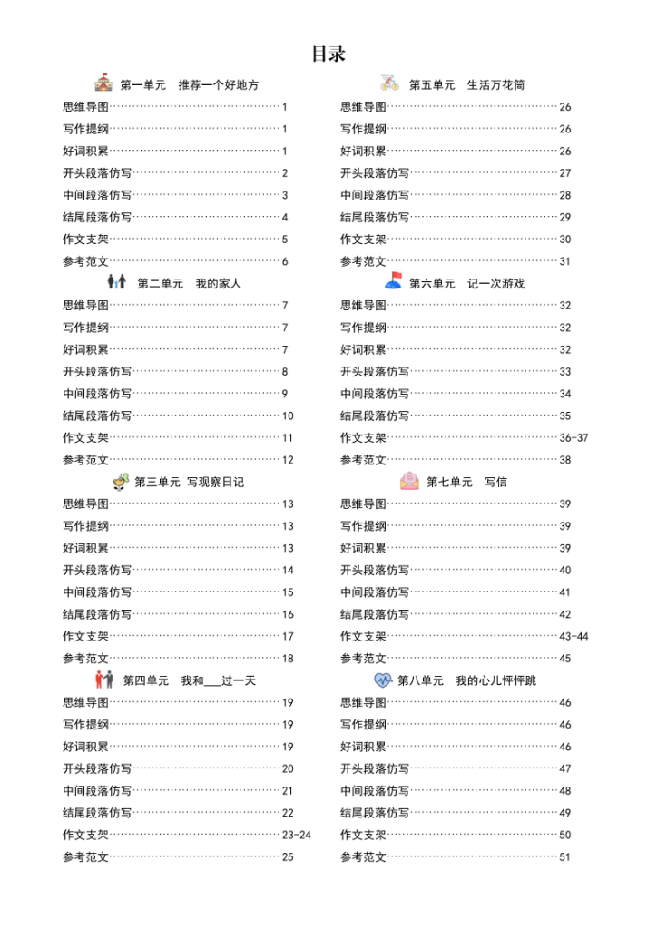 图片[2]-四年级（上）语文单元作文专项训练-宝库盒教辅资料站