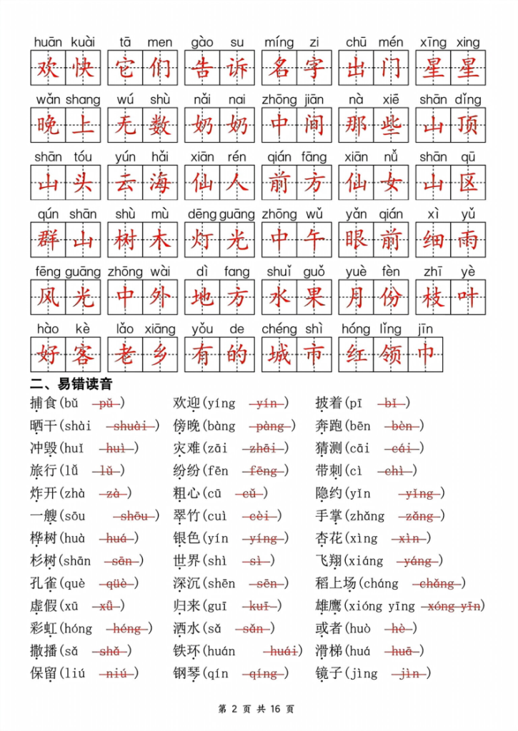 图片[2]-25新二上语文期中复习考点通关练习_含答案-宝库盒教辅资料站