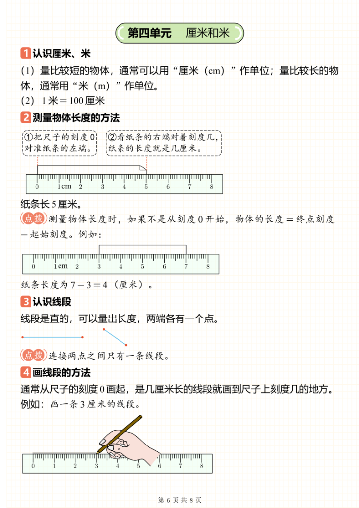 图片[6]-25新二年级上册数学预习复习重要单元知识点汇总（人教）-宝库盒教辅资料站