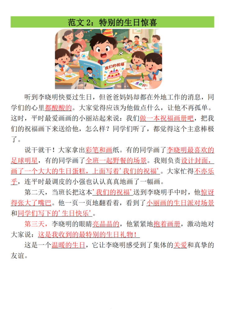 图片[4]-三年级上册语文第三单元作文支架＋优秀范文-宝库盒教辅资料站