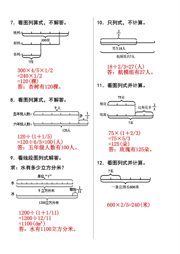 图片[6]-六上数学看图列式-宝库盒教辅资料站