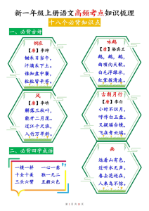 新一上语文高频考点知识梳理（十八个必背知识点）-宝库盒教辅资料站