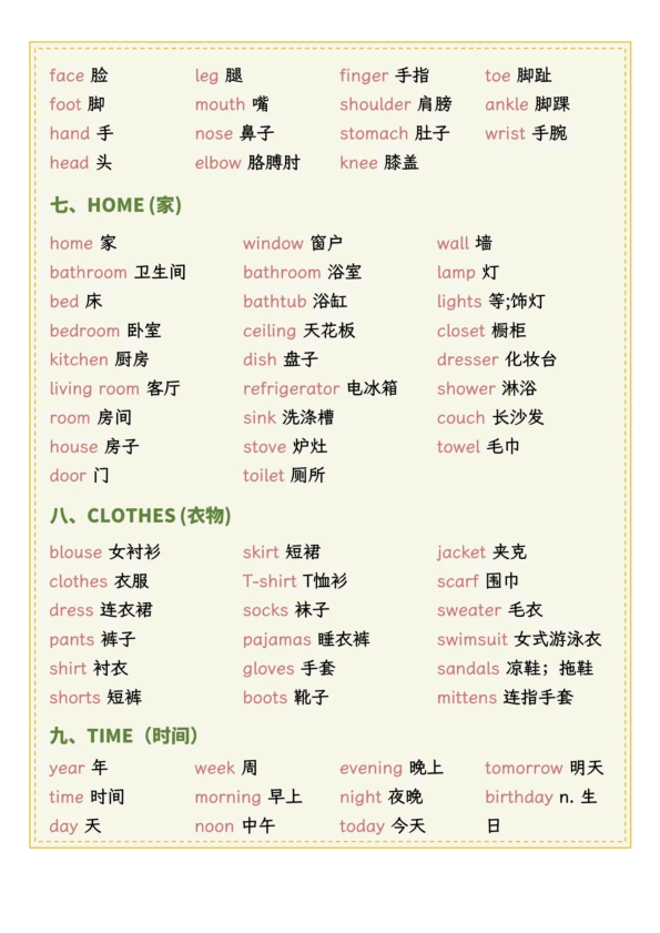 图片[3]-(新)小学英语核心英文词汇-宝库盒教辅资料站