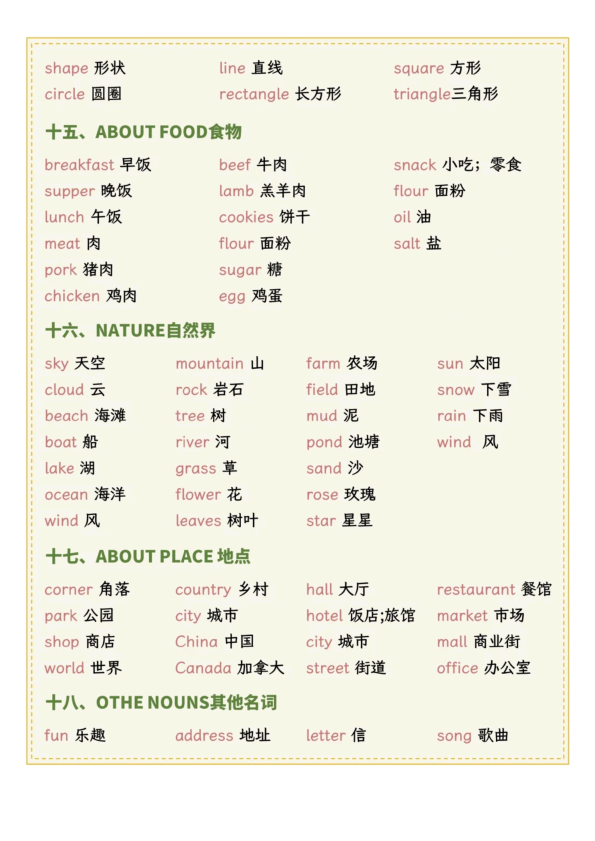 图片[5]-(新)小学英语核心英文词汇-宝库盒教辅资料站