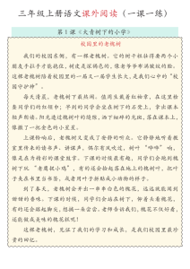 25秋三年级上册语文期中课外阅读专项（含答案)-宝库盒教辅资料站
