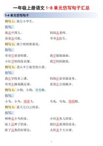 25秋一年级上册语文仿写句子-宝库盒教辅资料站