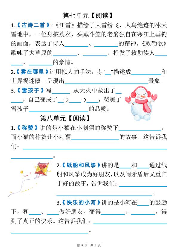 图片[4]-二年级上册语文全册1-23课中心思想汇总-宝库盒教辅资料站