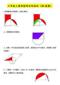 六年级上册数学圆阴影部分的面积专题练习-宝库盒教辅资料站