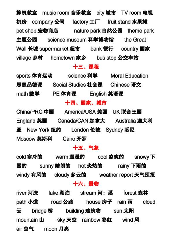 图片[5]-六年級上册英语小学英语必背词汇-宝库盒教辅资料站