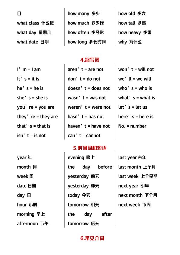 图片[5]-六年級上册英语小学英语常用短语汇总-宝库盒教辅资料站