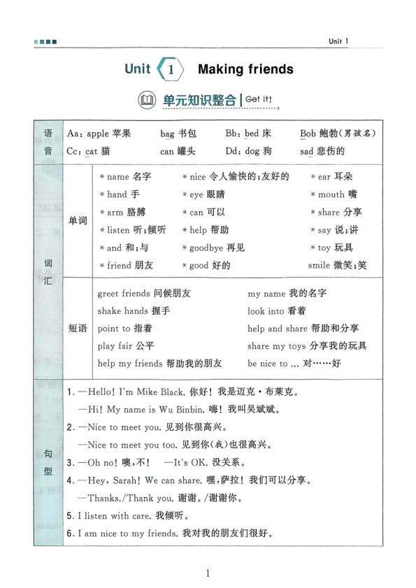三年级上册英语1-6单元同步综合练习《人教版》-宝库盒教辅资料站