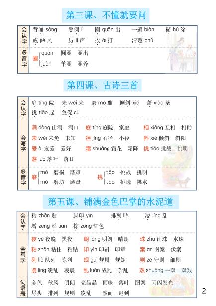 图片[2]-三年级上册语文1-26课词语汇总-宝库盒教辅资料站