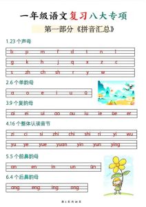一年级上册语文复习八大专项-宝库盒教辅资料站