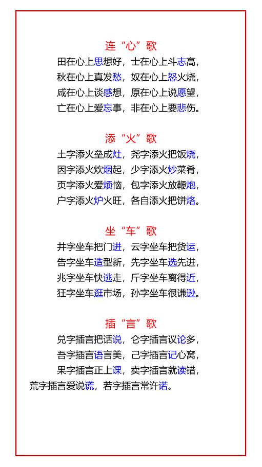 图片[3]-一年级上册语文一年级新生必背快速记忆形近字口诀-宝库盒教辅资料站