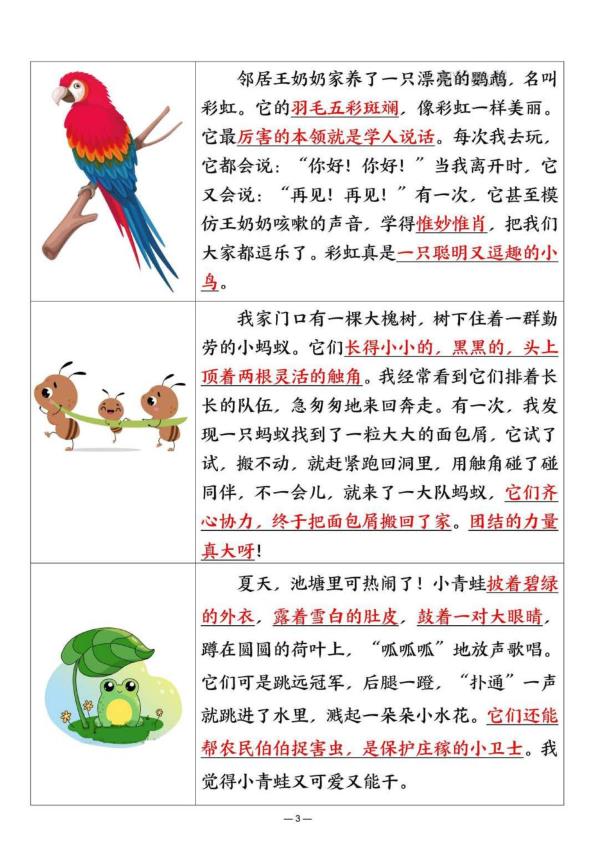 图片[3]-25秋二年级上册语文1-8单元同步优秀范文合集-宝库盒教辅资料站