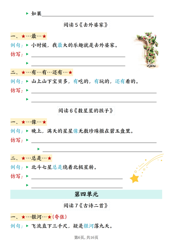 图片[6]-二年级上册语文全册重点仿写句子汇总-宝库盒教辅资料站