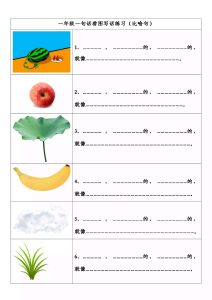 一年级上册语文看图写一句话-宝库盒教辅资料站