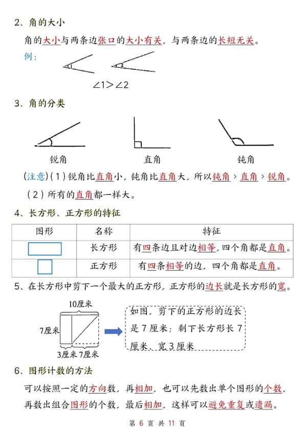 图片[6]-三年级上册数学必背知识点汇总（北师大版）-宝库盒教辅资料站