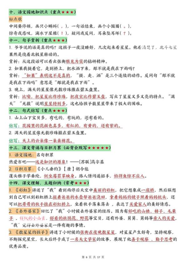 图片[6]-25秋二年级上册语文全册重点知识归纳-宝库盒教辅资料站