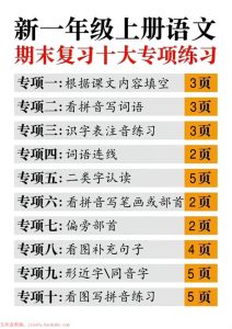 一年级上册语文十大专项合集-宝库盒教辅资料站