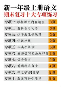 25秋一年级上册语文期末复习十大专项合集-宝库盒教辅资料站