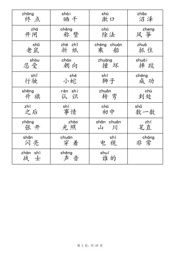 图片[5]-二年级上册语文易错字音（晨读+专项练习）-宝库盒教辅资料站