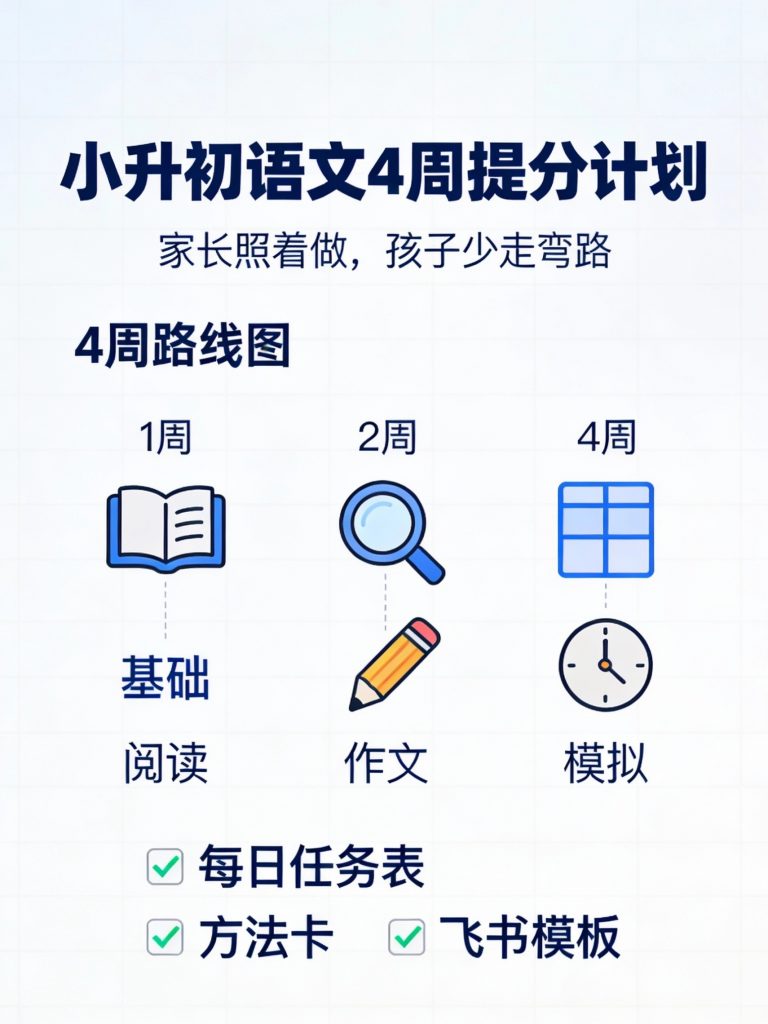 图片[2]-小升初语文4周提分计划：家长照着做，孩子少走弯路-宝库盒教辅资料站